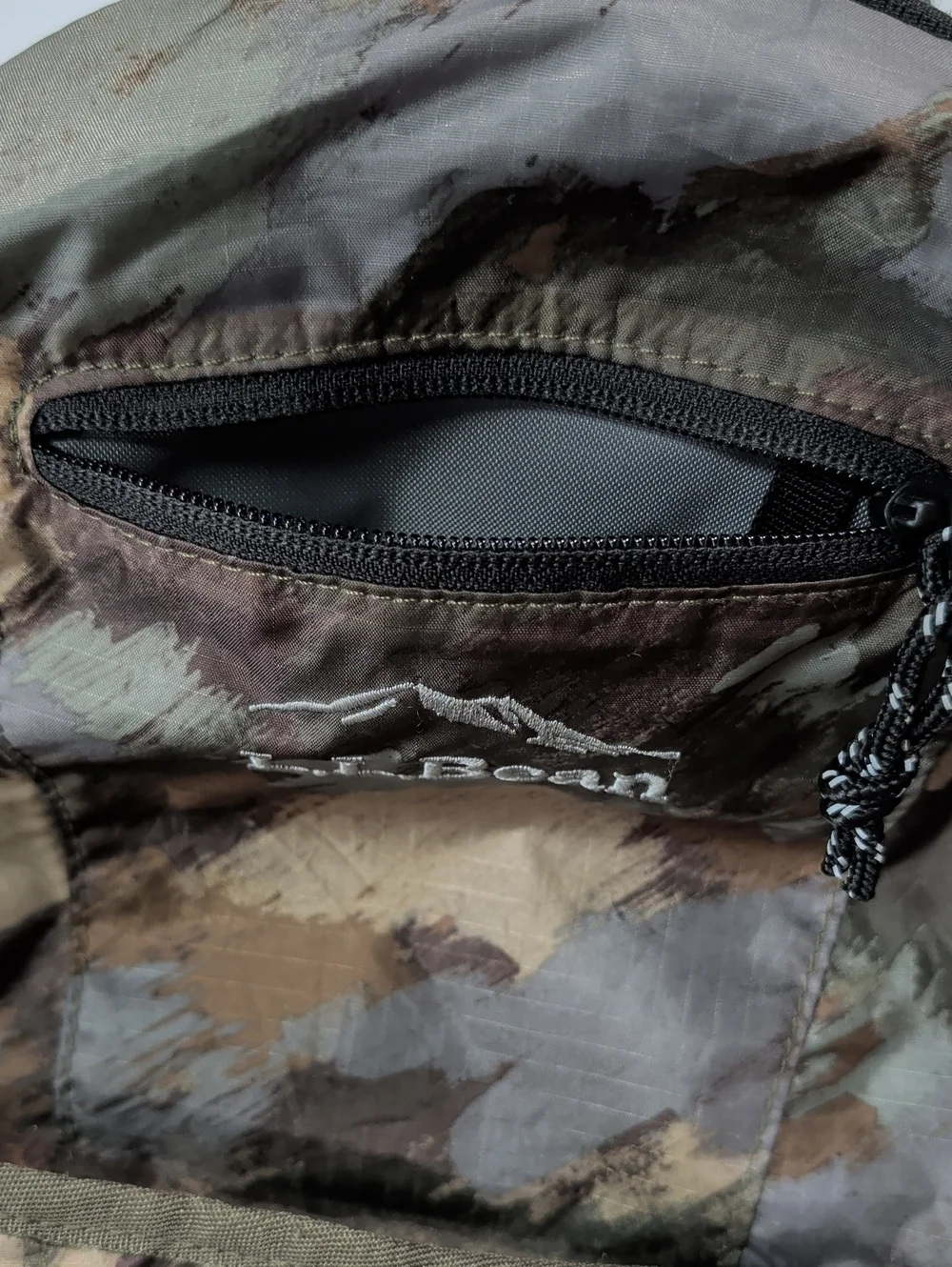 L. L. Bean, Stowaway, Camo Backpack.